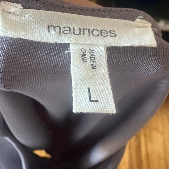 Maurices Mauve Sheath Dress – Pleated Front Detail, Sleeveless - Picture 3 of 6